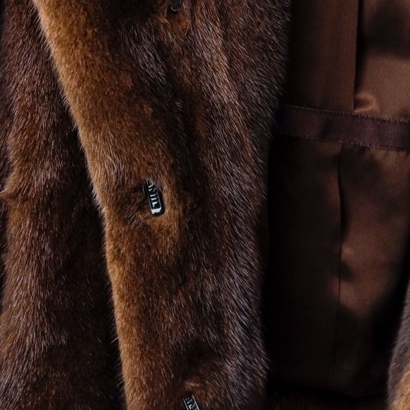 Shawl Collar Mink Fur Jacket - Picture 7 of 7